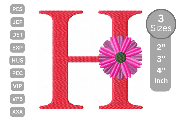 Blossom Alphabet Letter H