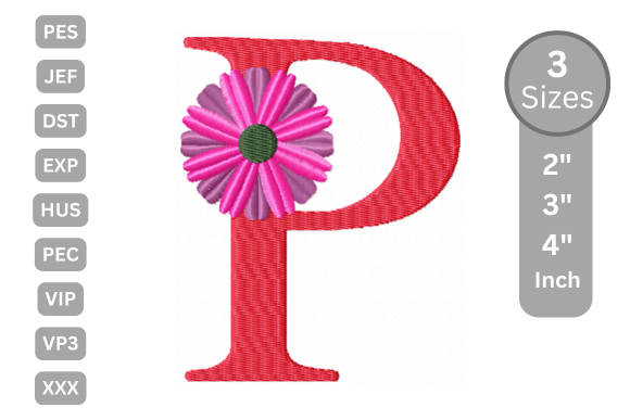 Blossom Alphabet Letter - P