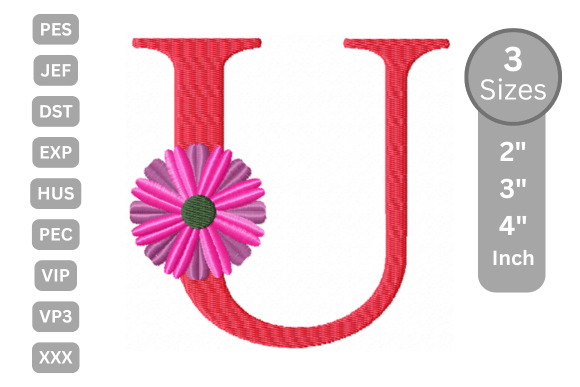 Blossom Alphabet Letter - U