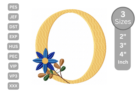 Botanical Flower Letter - O