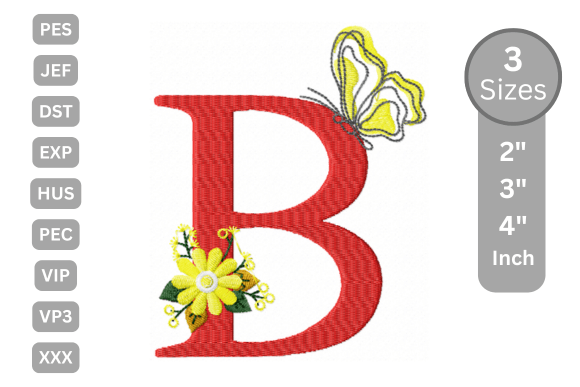 Butterfly Bloom Alphabet - B
