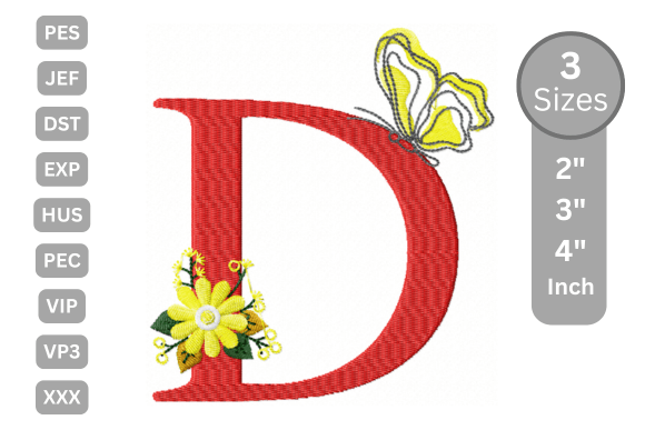 Butterfly Bloom Alphabet - D
