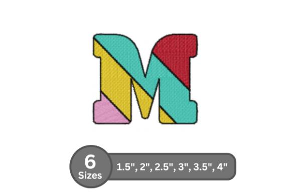 Candy Stripe Alphabet -M