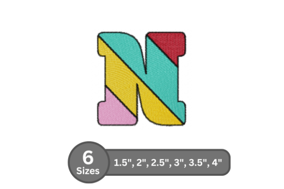 Candy Stripe Alphabet -N