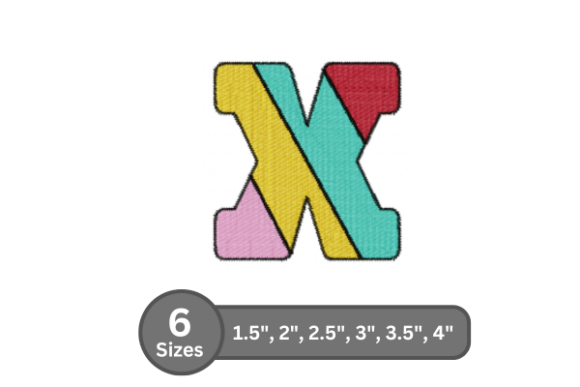 Candy Stripe Alphabet -X