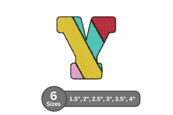 Candy Stripe Alphabet -Y