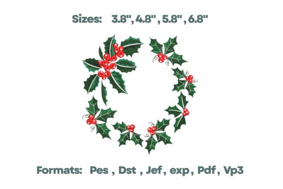 Classic Holly Berry Circle Wreath