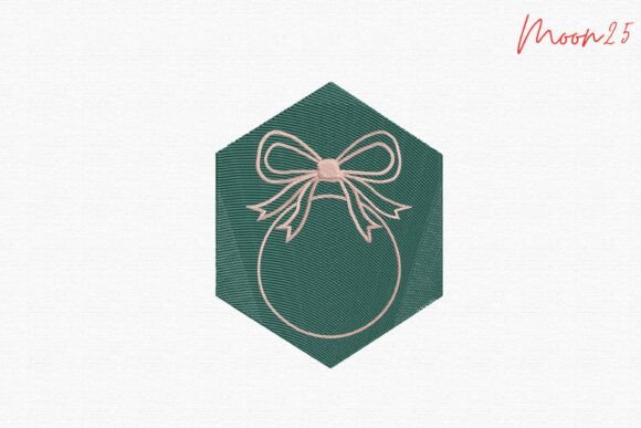 Elegant Christmas Bow Stitch Art