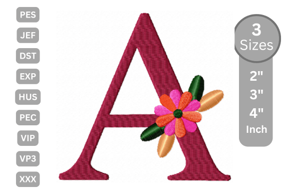 Floral Alphabet Letter - a