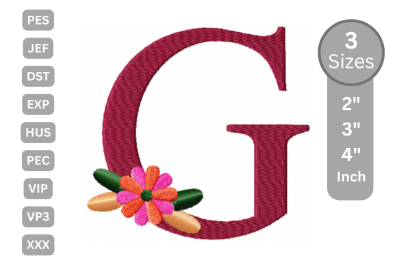 Floral Alphabet Letter - G