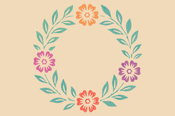 Floral Flower Wreath Pattern