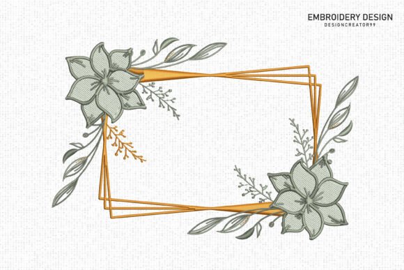 Floral Geometric Frame