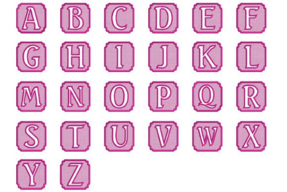 Knockdown Stitch Alphabet Towel