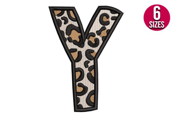 Leopard Print Alphabet Letter Y