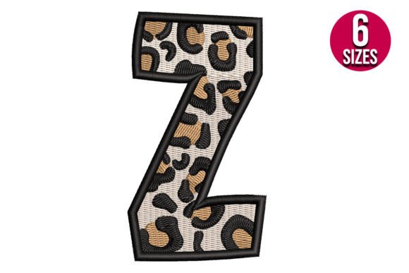 Leopard Print Alphabet Letter Z
