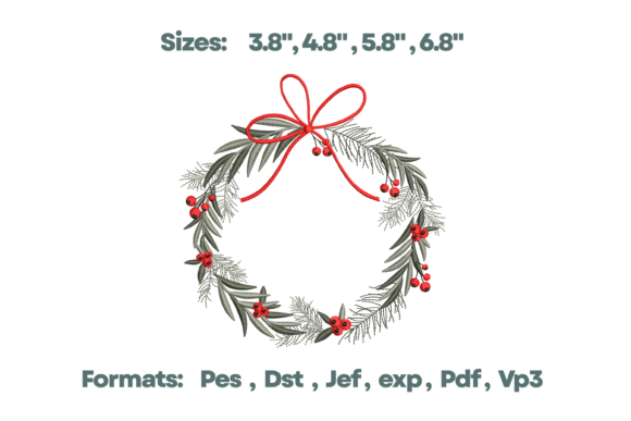Pine Berry Circle Monogram Wreath
